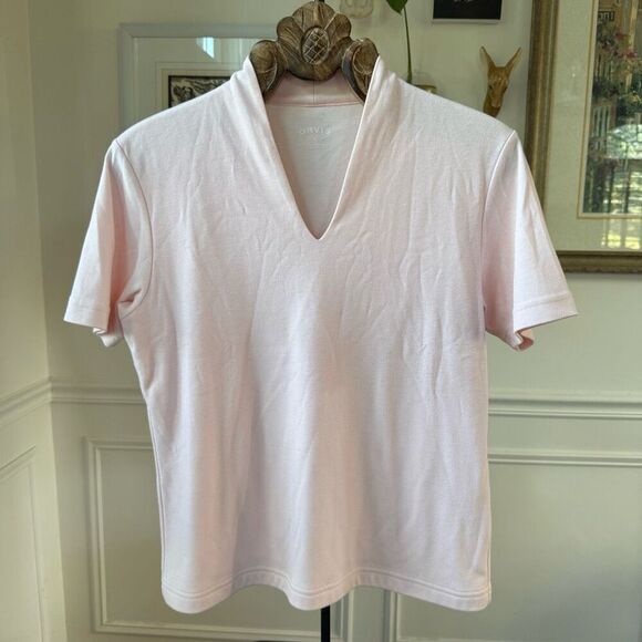 Orvis Solid Narrow-V Tee Ballet Pastel Pink M - Picture 1 of 5